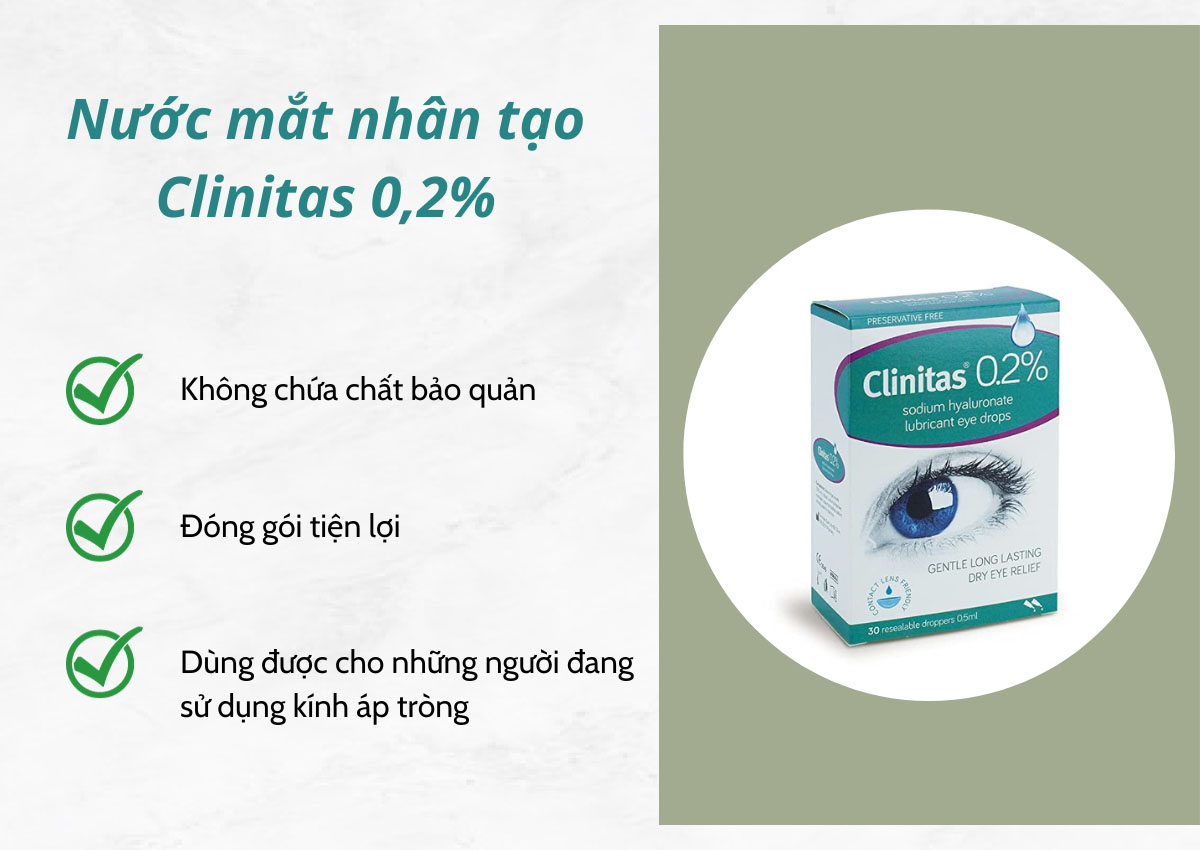 Nước mắt nhân tạo Clinitas 0,2%