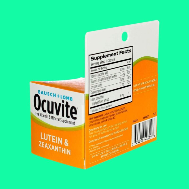 Ocuvite Lutein and Zeaxanthin giảm nguy cơ thoái hóa điểm vàngDược sĩ