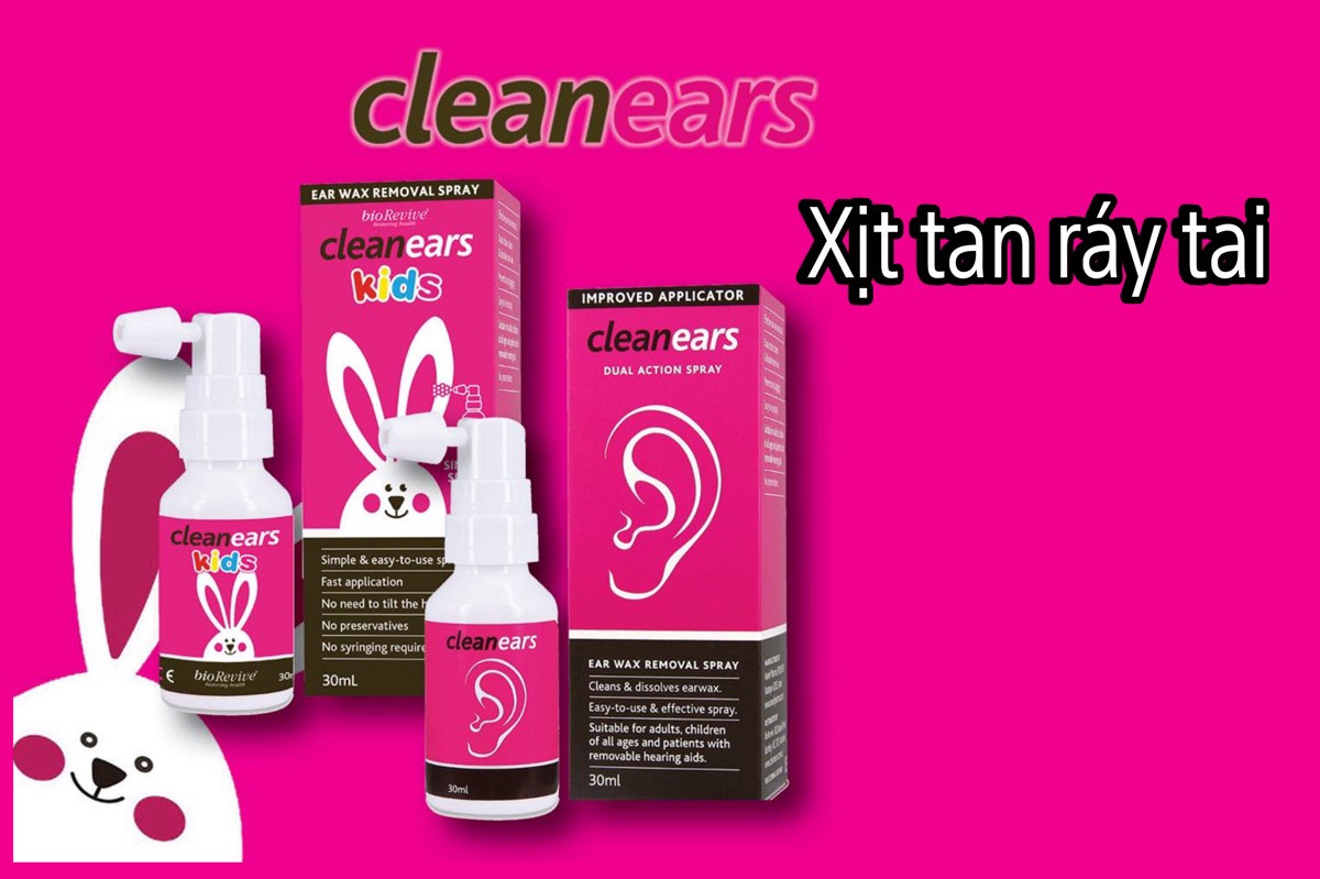 Xịt Ráy Tai Clean Ears Kids Ear Wax Removal Spray 30ml