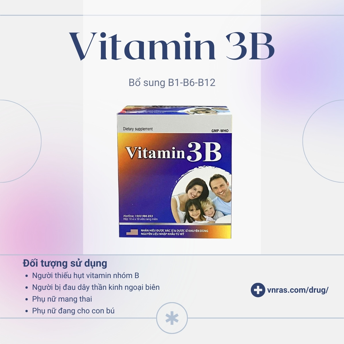 Đối tượng sử dụng Vitamin 3B USA Pharma