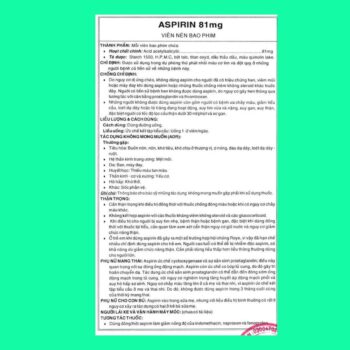 Aspirin 81mg Vidipha