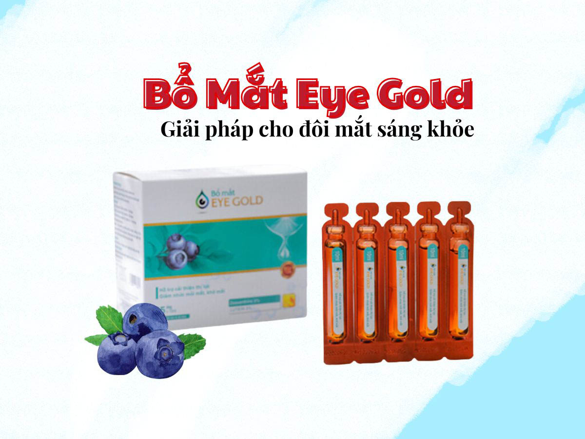 Bổ Mắt Eye Gold hộp 25 ống - Bổ mắt, ngăn ngừa lão hóa mắt