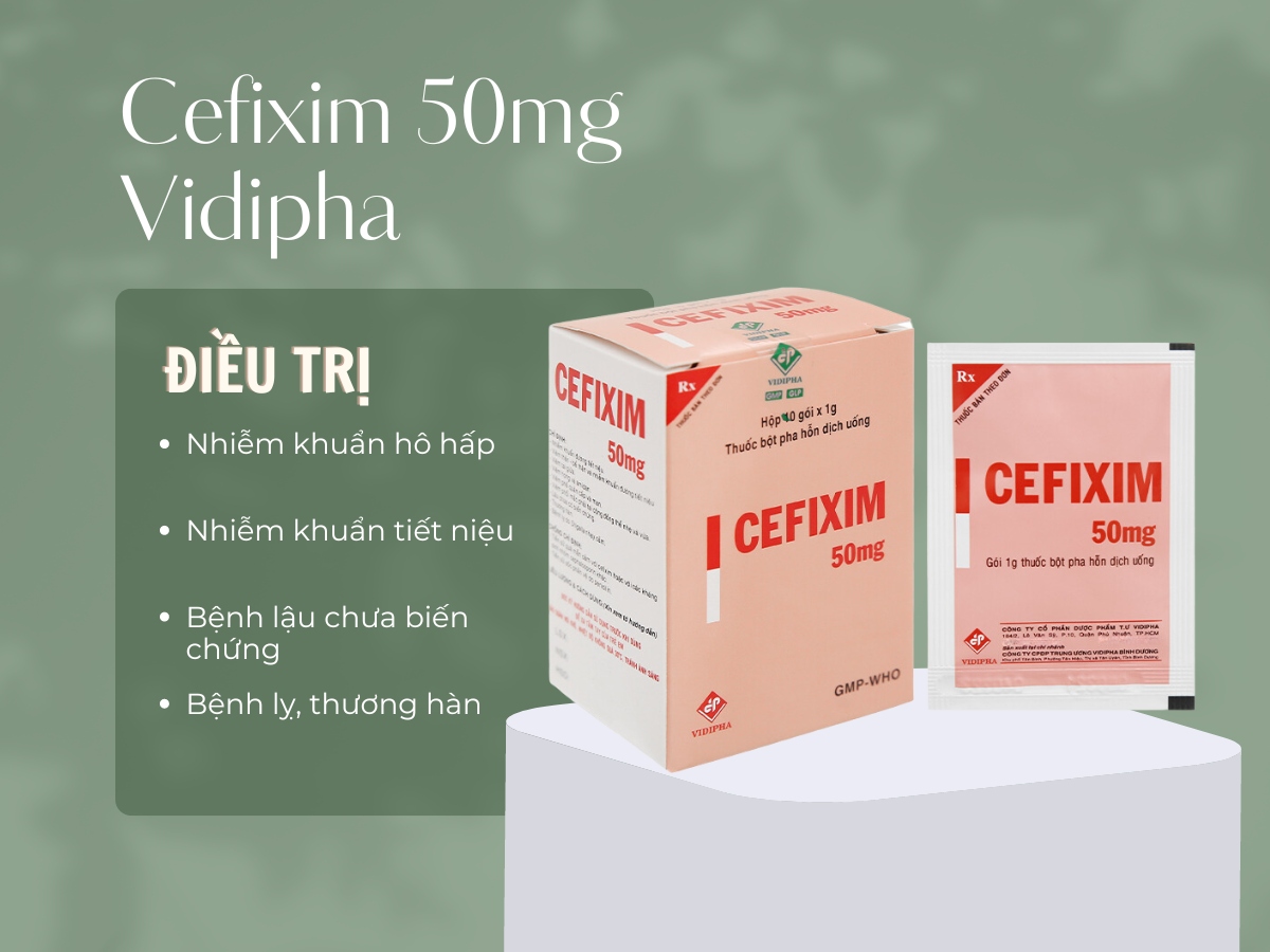 Cefixim 50mg Vidipha là thuốc kháng sinh