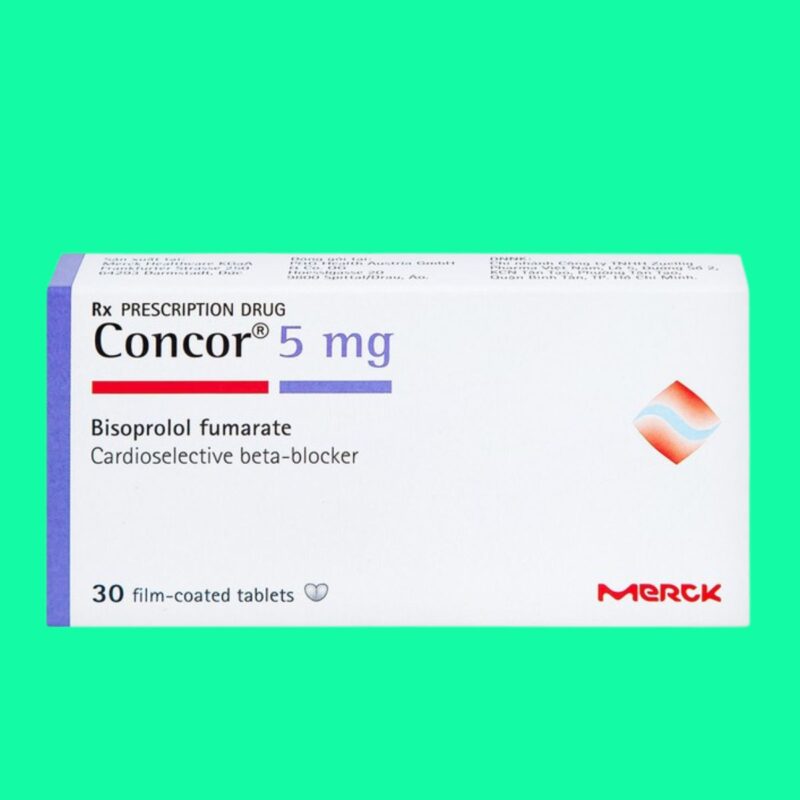 Thuốc Concor 5mg điều trị tăng huyết áp và đau thắt ngực ổn định - Dược ...