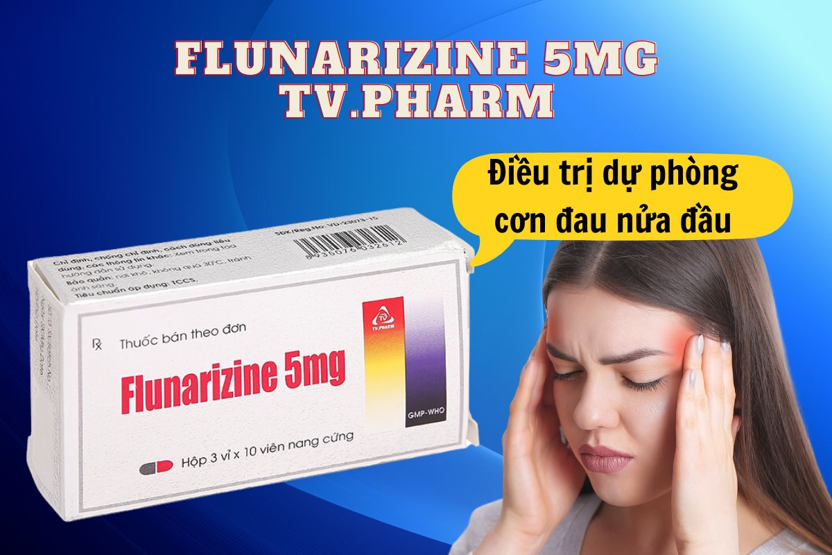 Công dụng của thuốc Flunarizine 5mg TV.Pharm