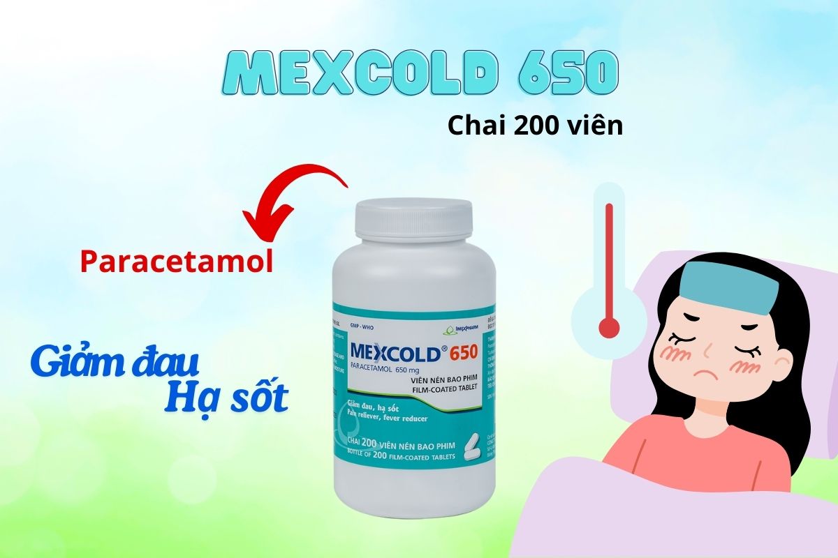 Công dụng của thuốc Mexcold 650