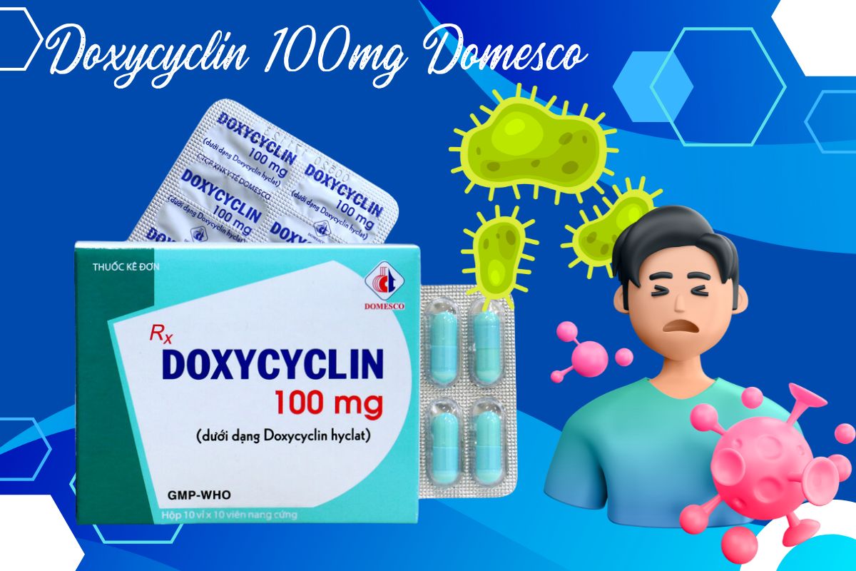 Doxycyclin 100mg Domesco điều trị nhiễm khuẩn