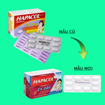 Thay đổi mẫu mã hộp thuốc Hapacol CS Day
