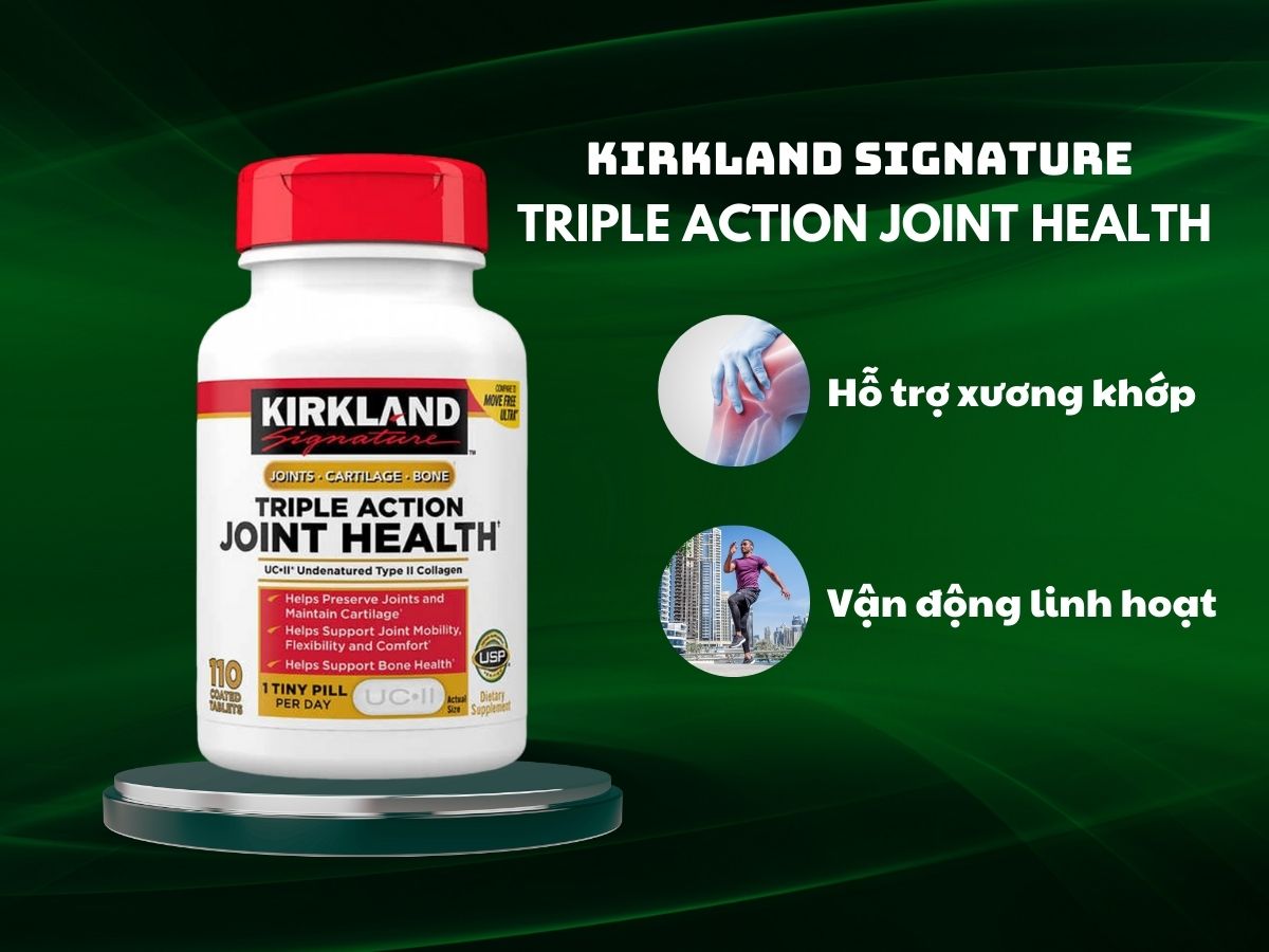 Kirkland Signature Triple Action Joint Health tăng cường sức khỏe xương khớp