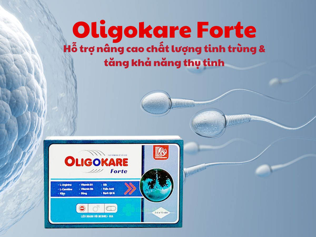 Oligokare Forte - Hỗ trợ nâng cao chất lượng tinh trùng và tăng khả năng thụ tinh