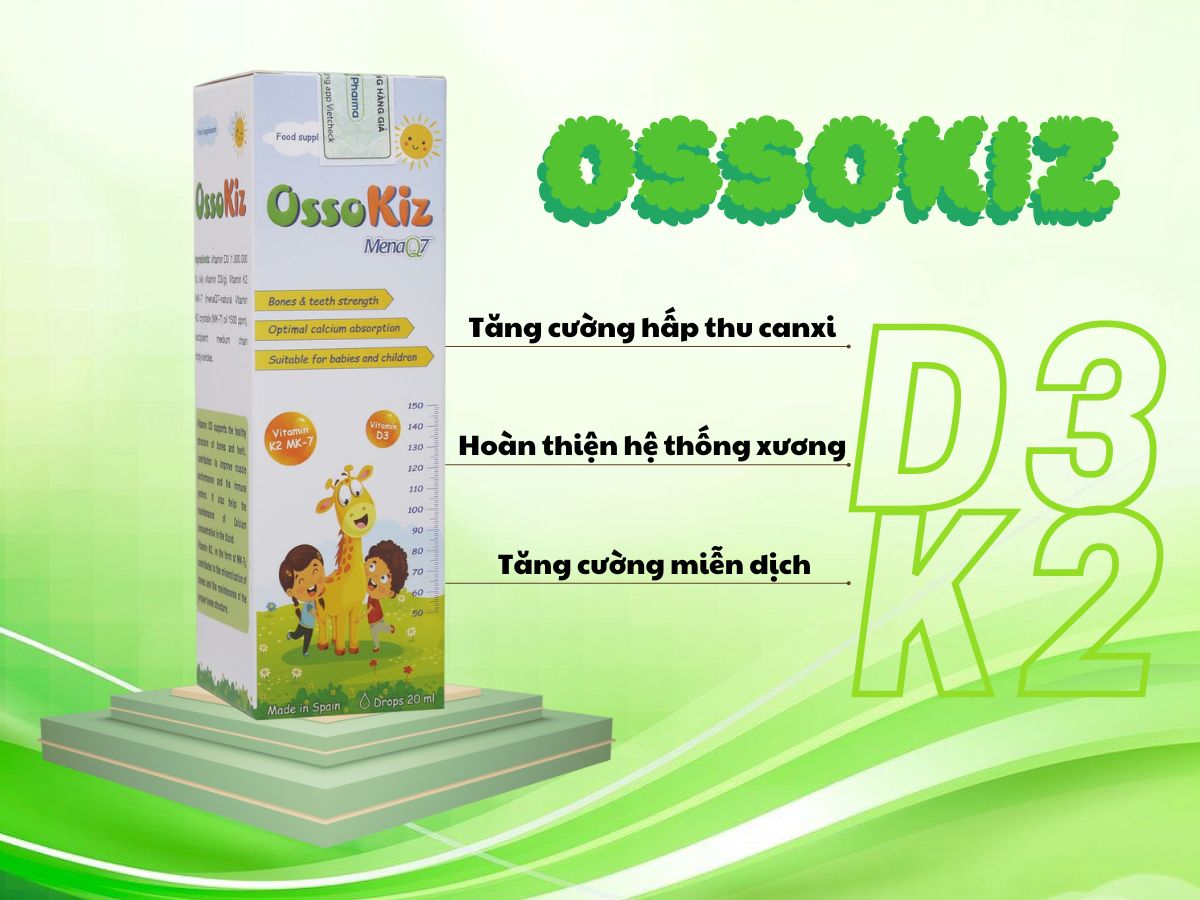 OssoKiz tăng cường hấp thu canxi