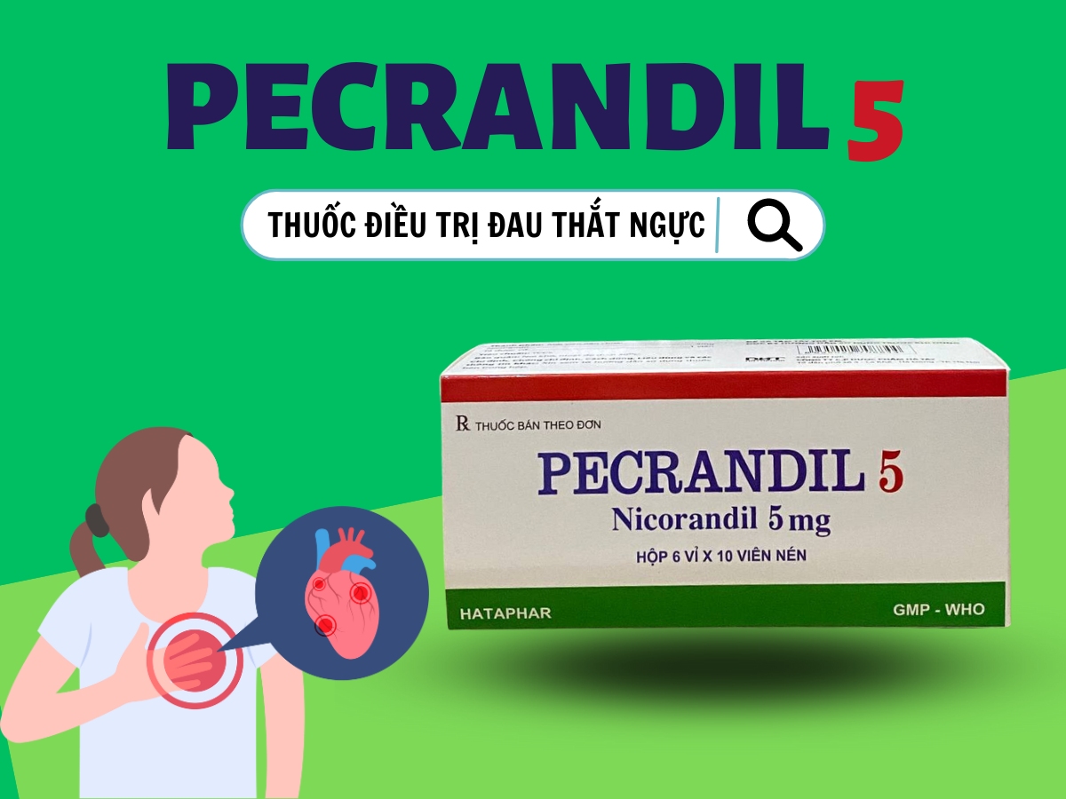 Pecrandil 5 là thuốc chống đau thắt ngực