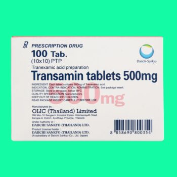 Transamin Tablets 500mg điều trị chảy máu
