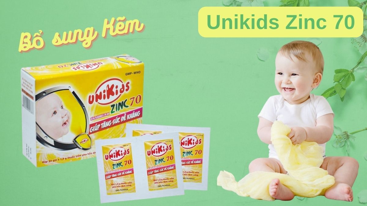 Unikids Zinc 70 bổ sung kẽm cho trẻ