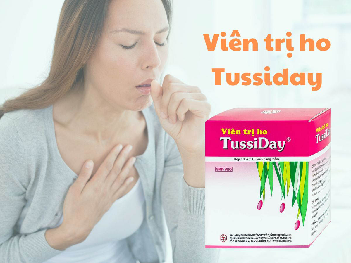 Viên Trị Ho Tussiday - Làm dịu cơn ho, đau họng