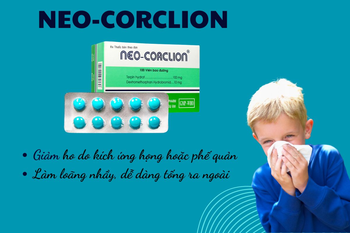 Neo-Corclion giúp giảm ho, long đờm hiệu quả