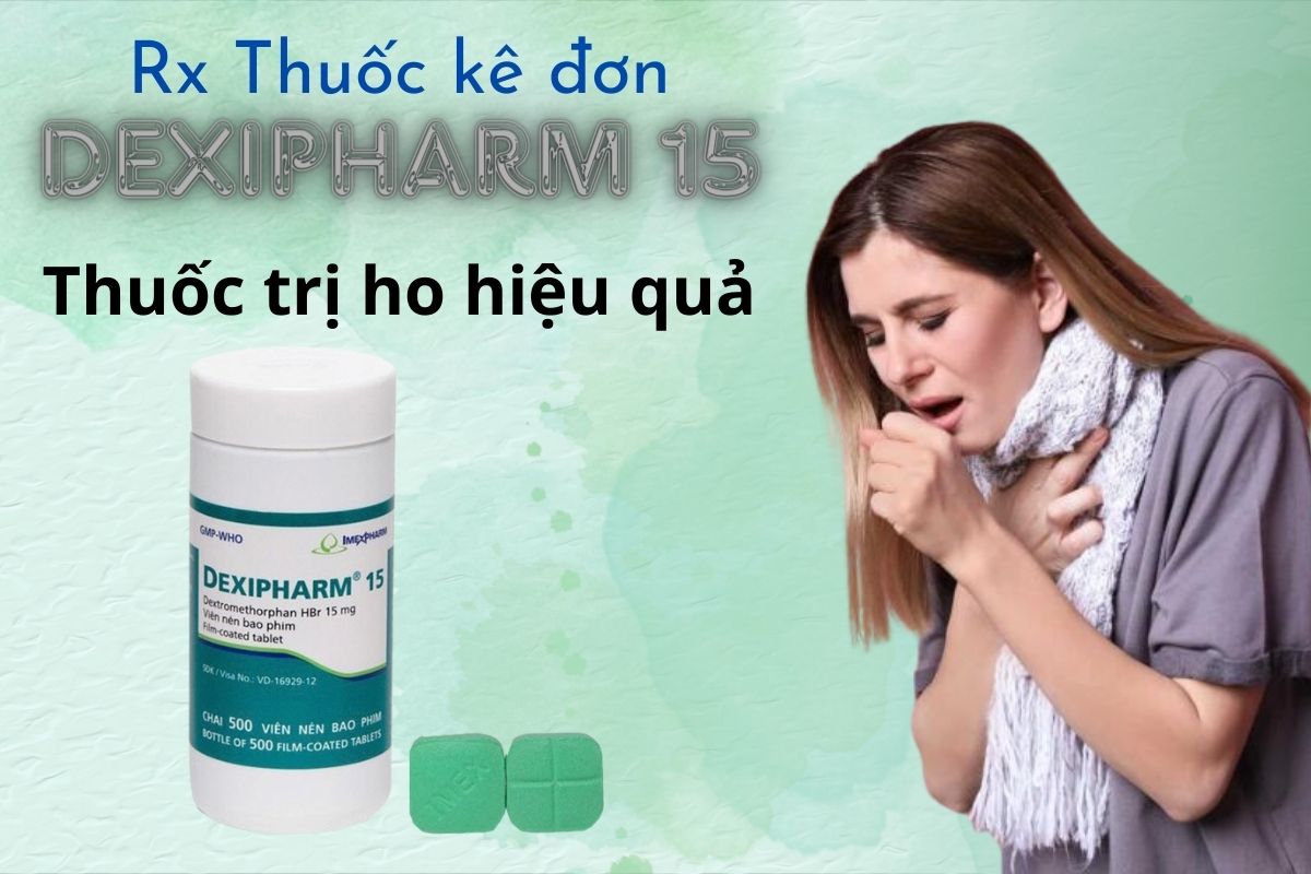 Dexipharm 15mg (Chai 500 viên) - Thuốc trị ho hiệu quả