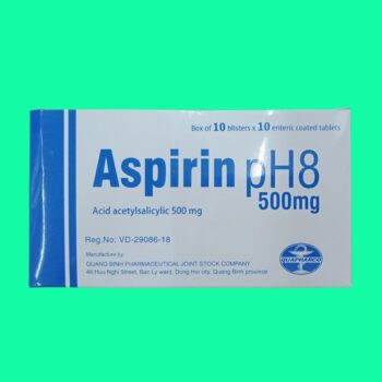 Aspirin pH8 500mg Quapharco