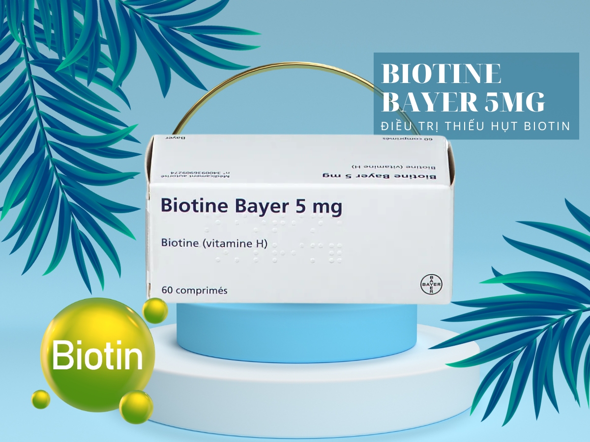 Biotine Bayer 5mg điều trị thiếu hụt biotin