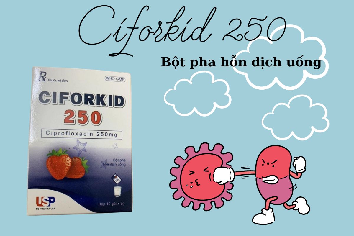 Ciforkid 250 điều trị tình trạng nhiễm khuẩn