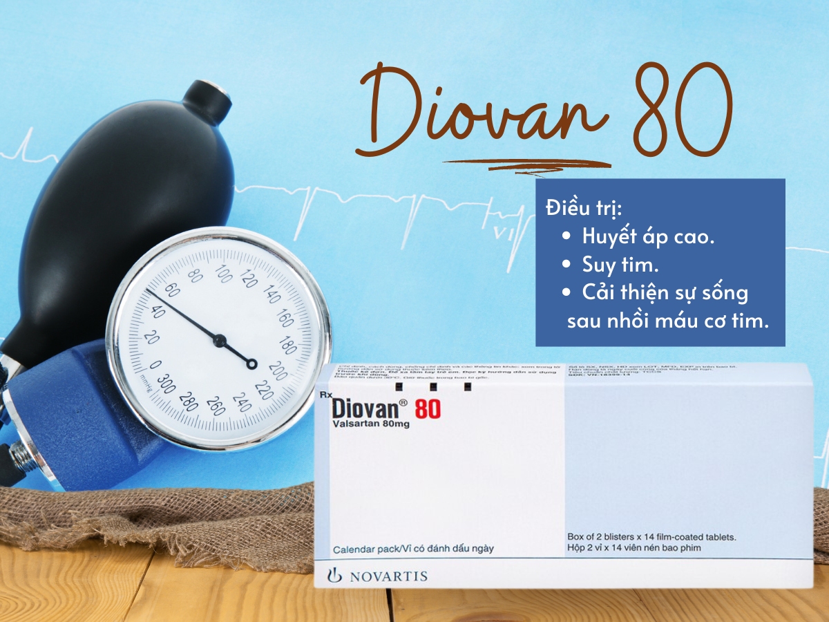 Thuốc Diovan 80 giúp điều trị huyết áp cao, suy tim