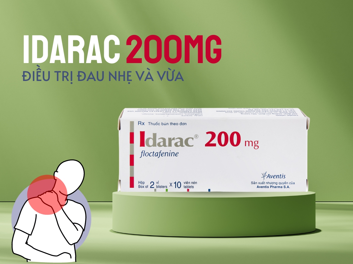 Thuốc Idarac 200mg điều trị đau nhẹ và vừa