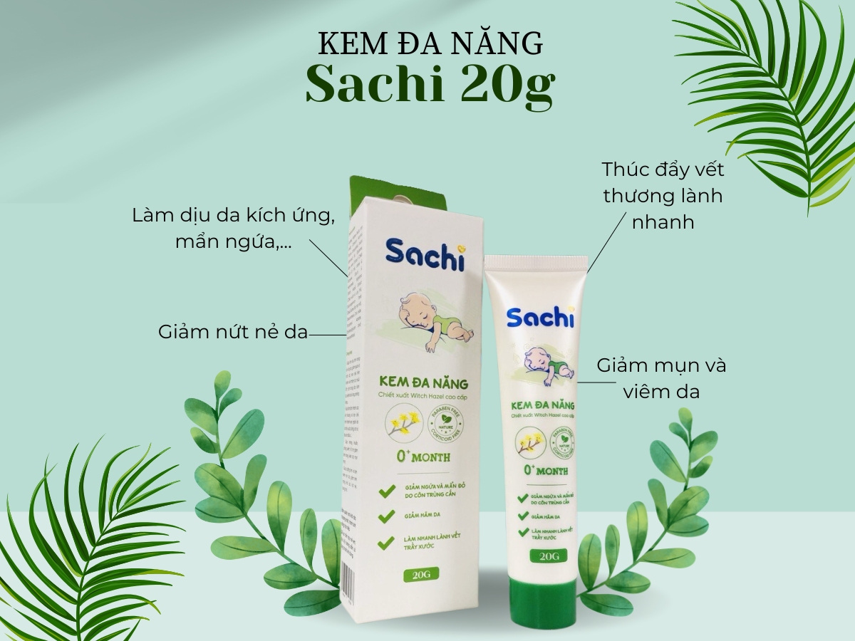 Kem đa năng Sachi 20g chăm sóc và bảo vệ làn da trẻ nhỏ