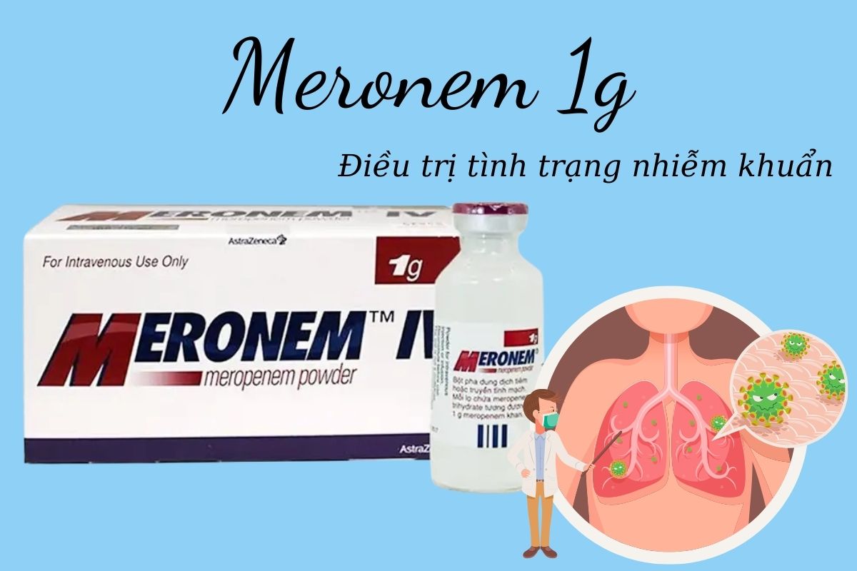 Meronem 1g có tác dụng điều trị nhiễm khuẩn