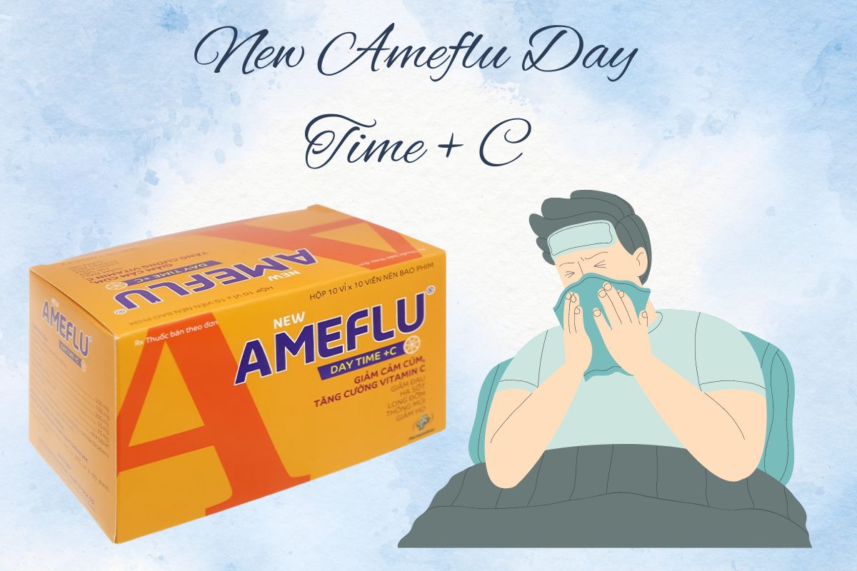 New Ameflu Day Time + C điều trị cảm lạnh, cảm cúm