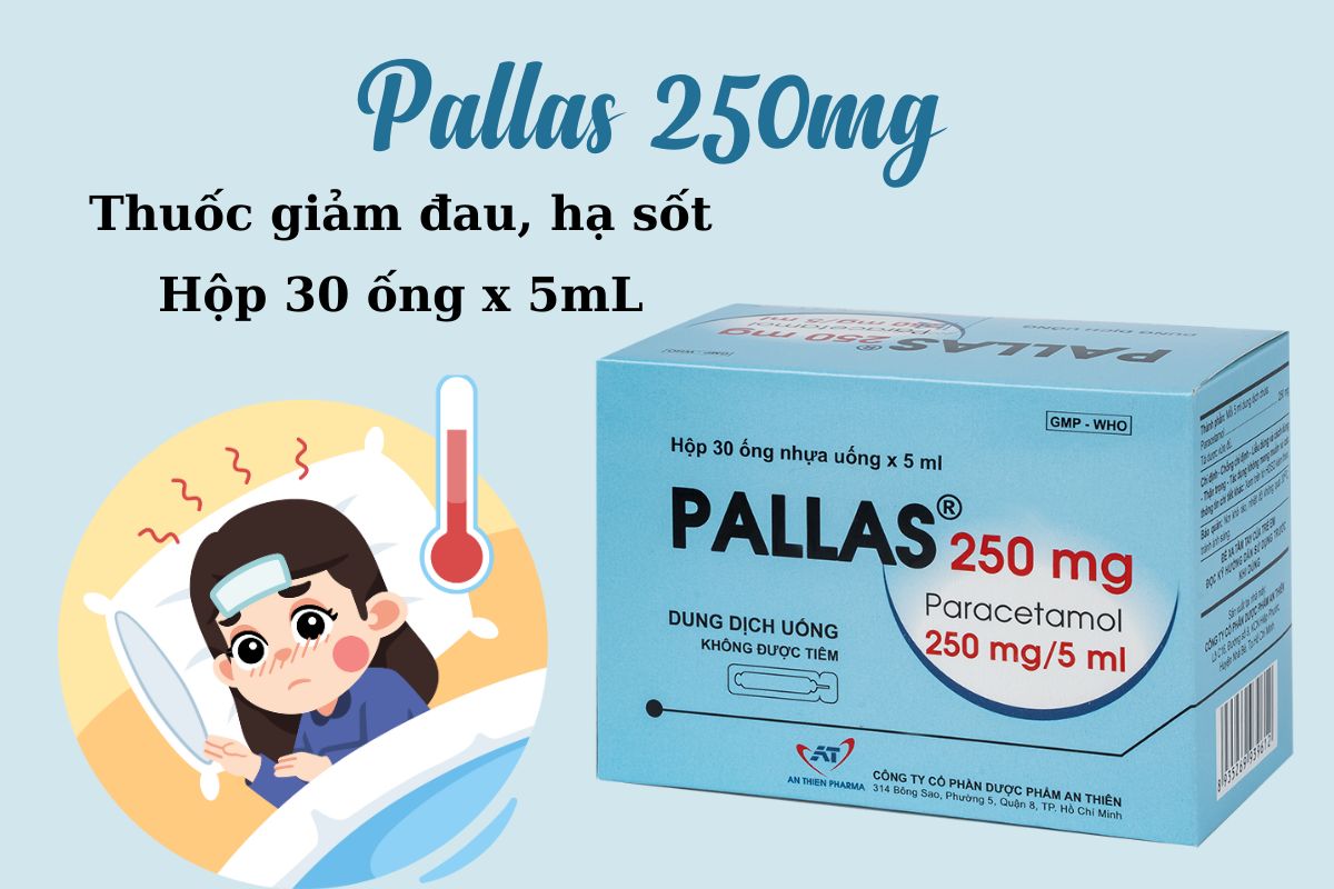 Pallas 250mg giảm đau, hạ sốt