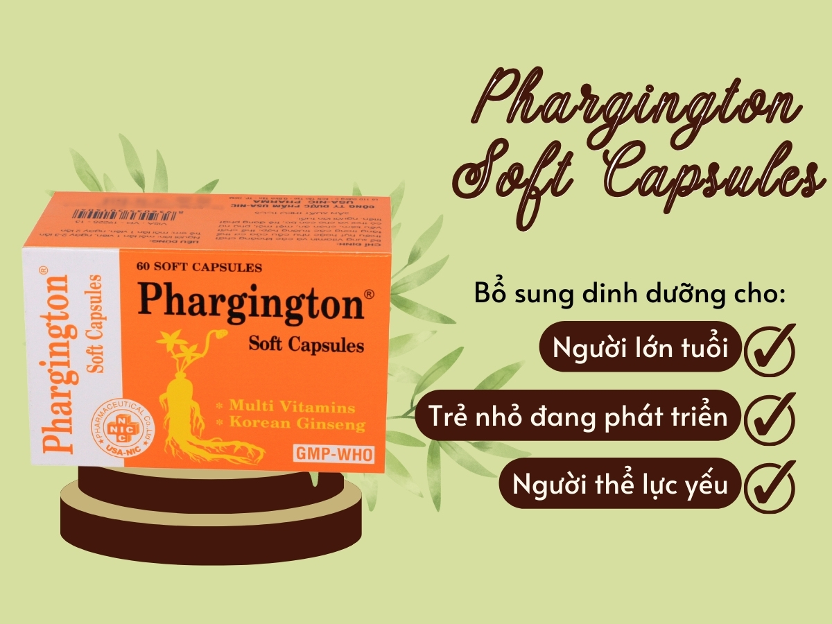 Thuốc Phargington Soft Capsules bổ sung vitamin cho cơ thể