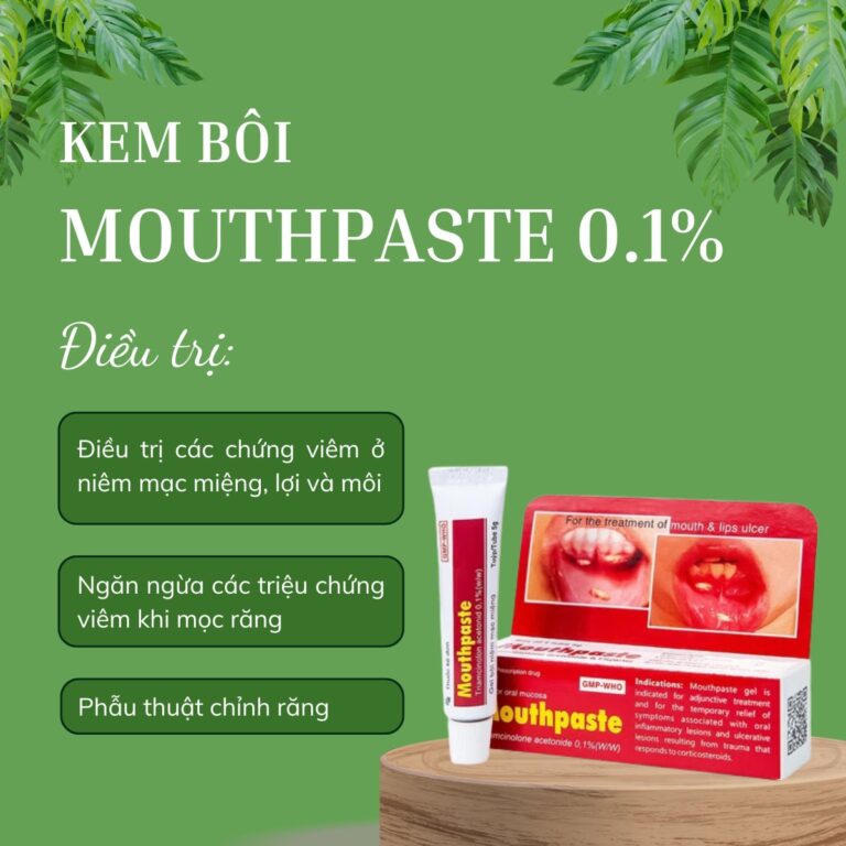 Mouthpaste Thuốc Mouthpaste 0,1% điều trị viêm lợi - Dược sĩ Lưu Văn Hoàng