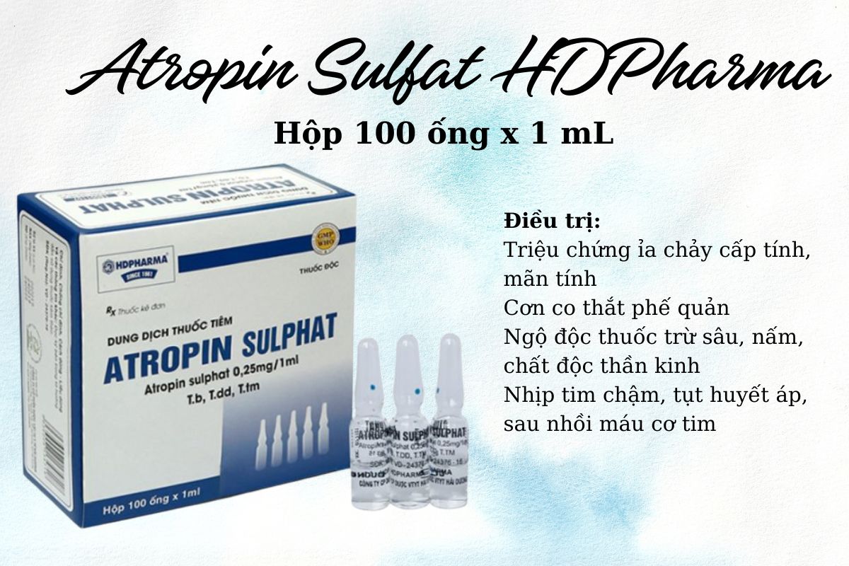Atropin sulfat HDPharma có tác dụng gì?