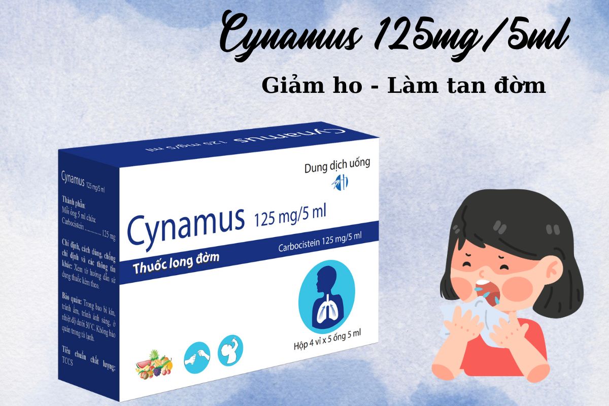 Cynamus 125mg/5ml có công dụng gì?