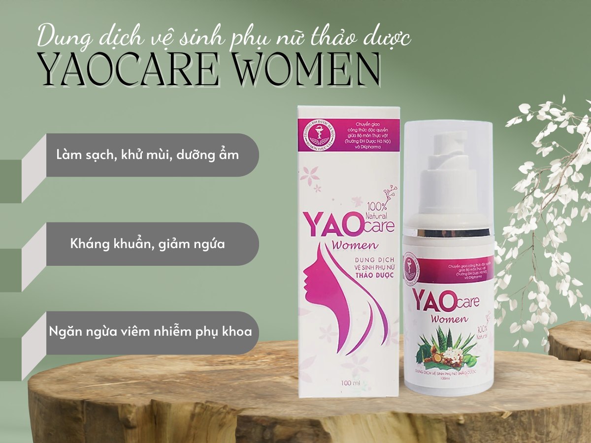 Dung dịch vệ sinh phụ nữ thảo dược Yaocare Women giúp làm sạch, khử mùi và bảo vệ vùng kín