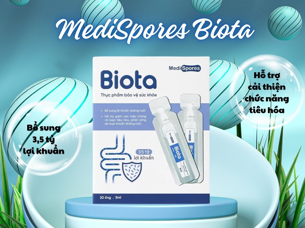 MediSpores Biota hỗ trợ cải thiện rối loạn tiêu hóa, phân sống