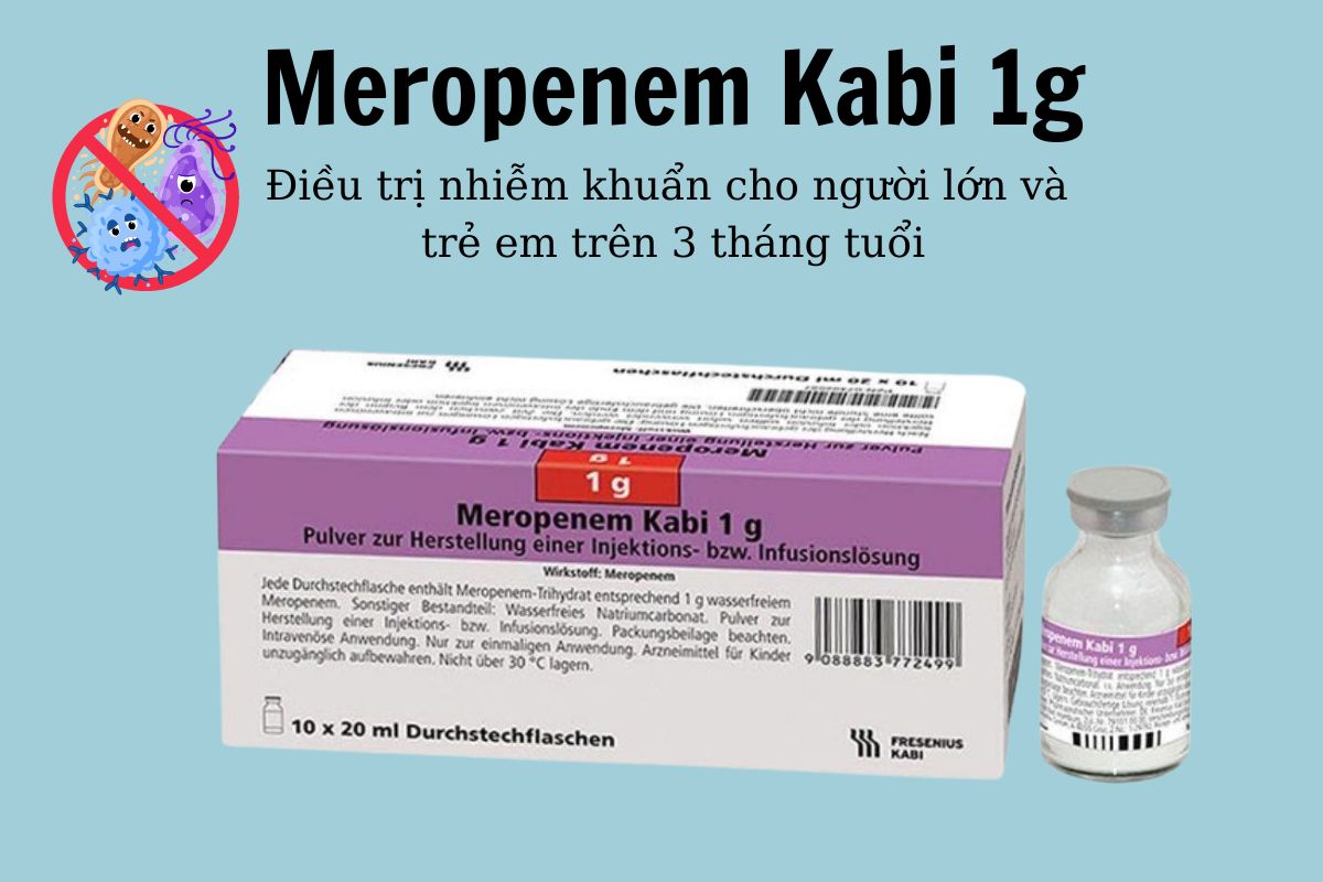 Meropenem Kabi 1g có công dụng gì?