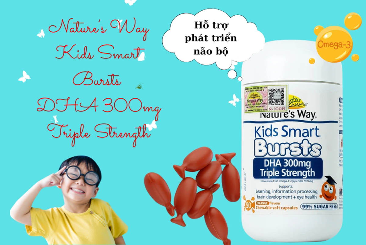 Nature’s Way Kids Smart Bursts DHA 300mg Triple Strength