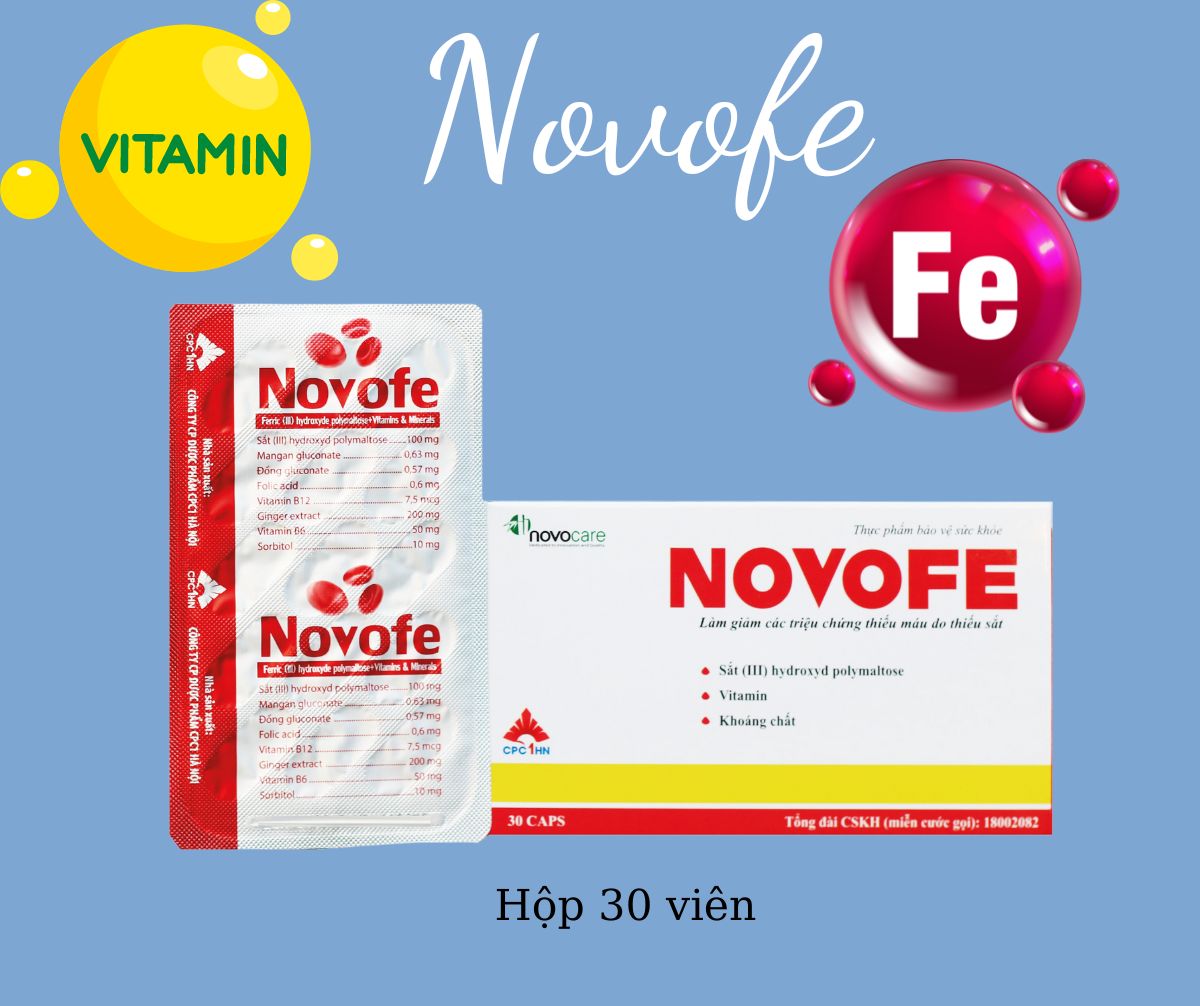 Novofe giảm nguy cơ thiếu máu do thiếu sắt