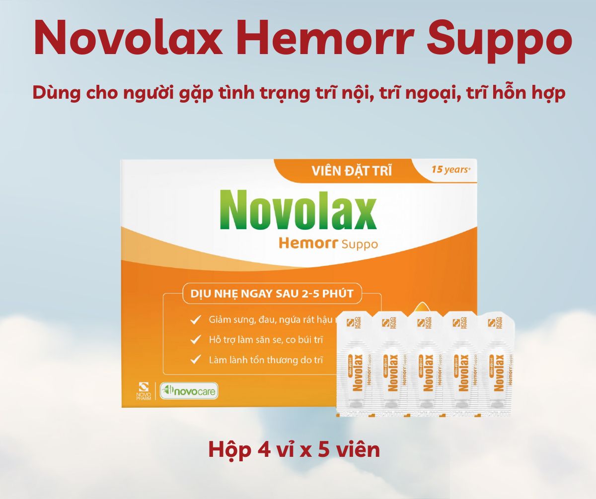 Novolax Hemorr Suppo có tác dụng gì?