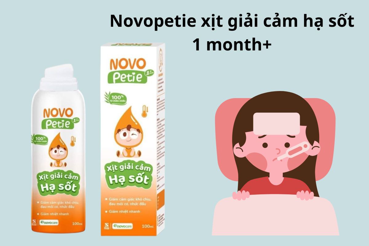 Novopetie xịt giải cảm hạ sốt 1 month+ có công dụng gì?