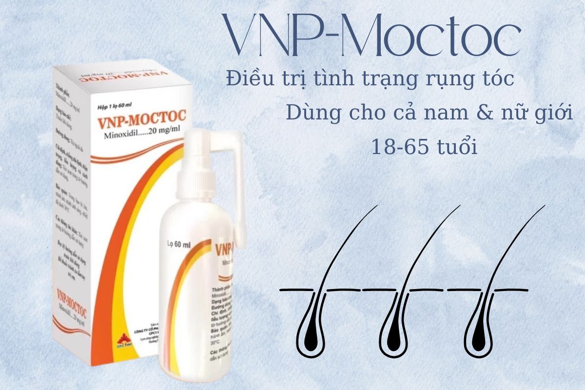 VNP-Moctoc hỗ trợ giảm rụng tóc