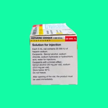 Heparine Sodique 5000 UI/ml Panpharma