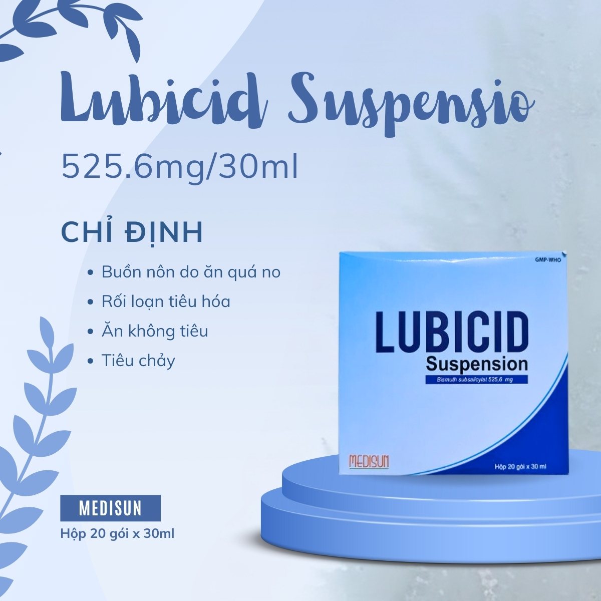 Thuốc Lubicid Suspension 525.6mg/30ml