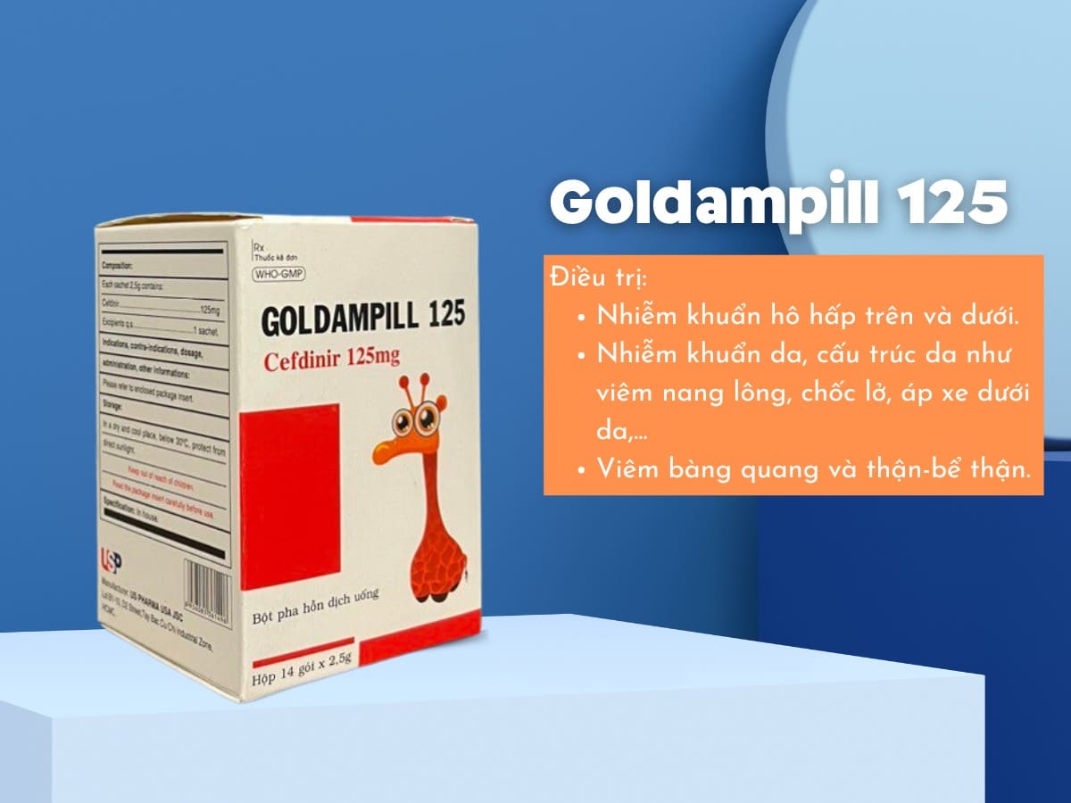 Thuốc Goldampill 125 điều trị bệnh nhiễm khuẩn