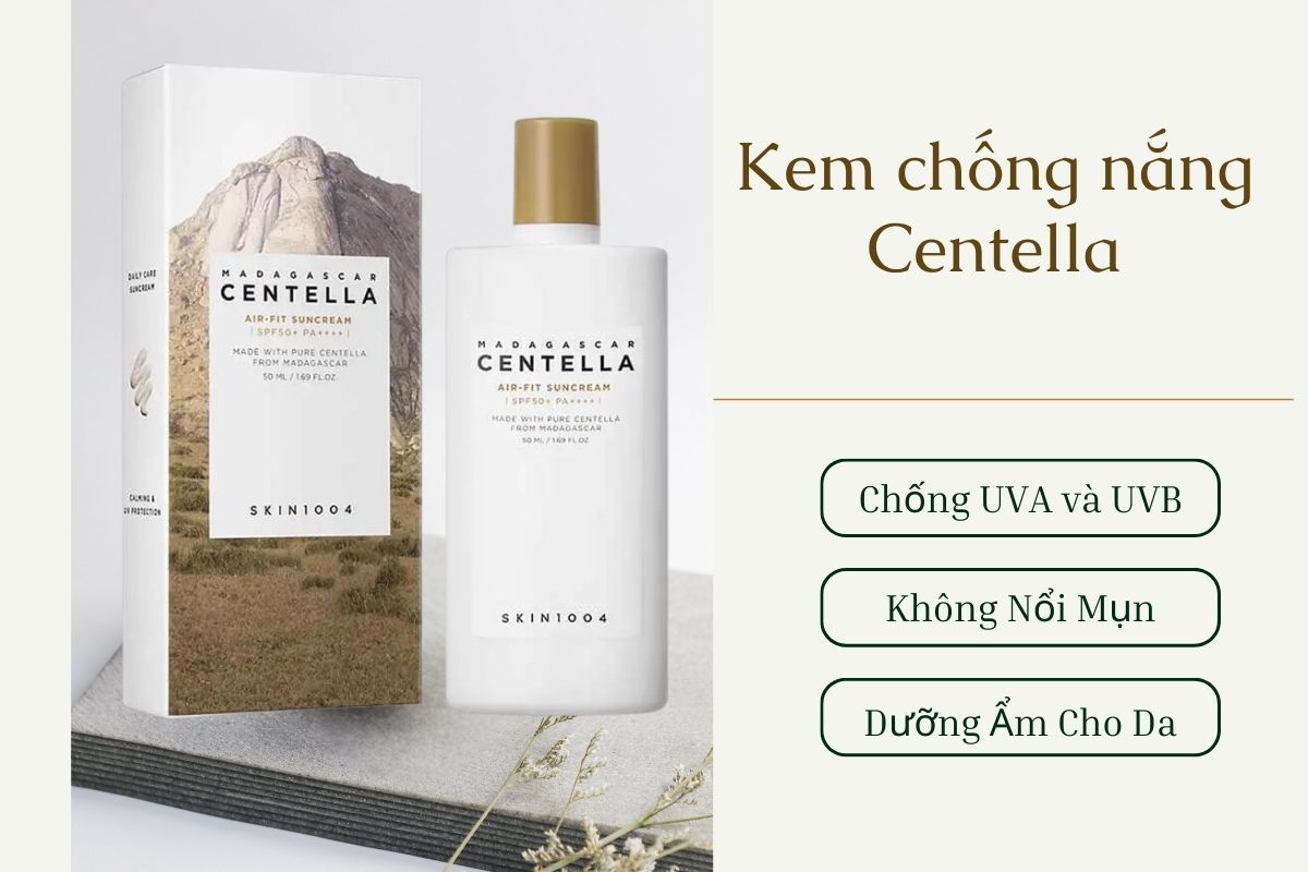 Kem chống nắng Centella cho da dầu mụn