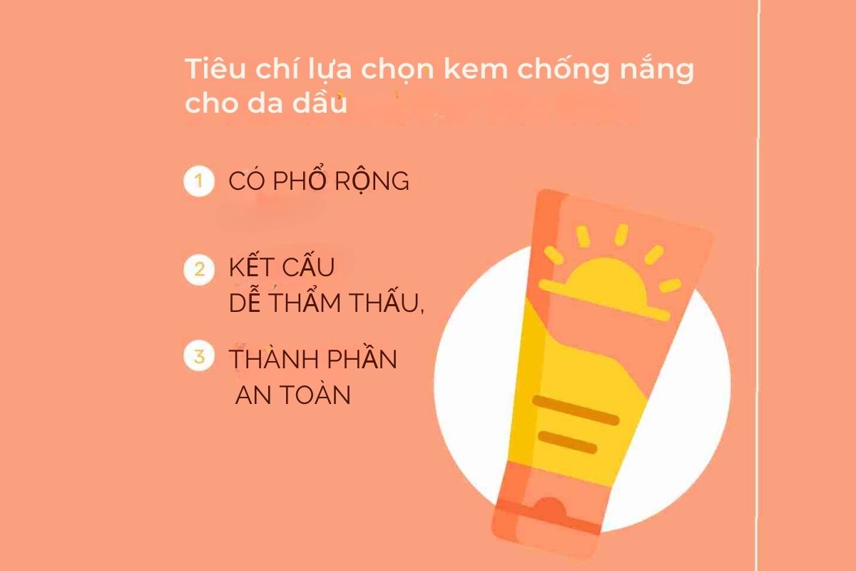 Tiêu chí lựa chọn kem chống nắng cho da dầu