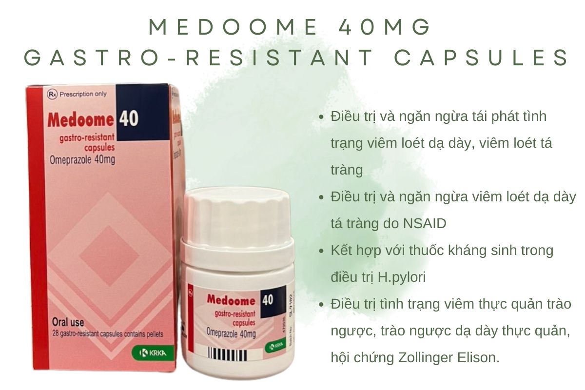 Medoome 40mg Gastro-resistant capsules có công dụng gì?