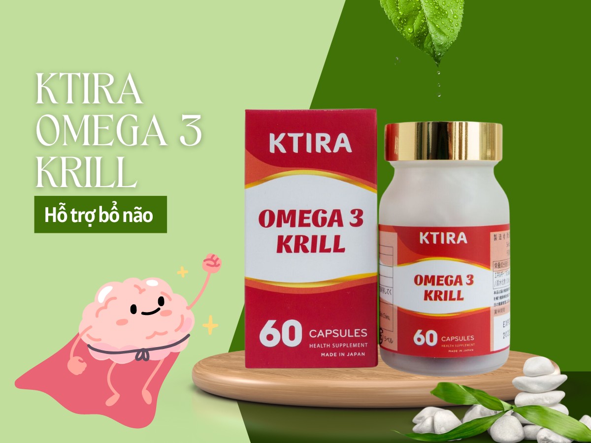 Ktira Omega 3 Krill hỗ trợ bổ não