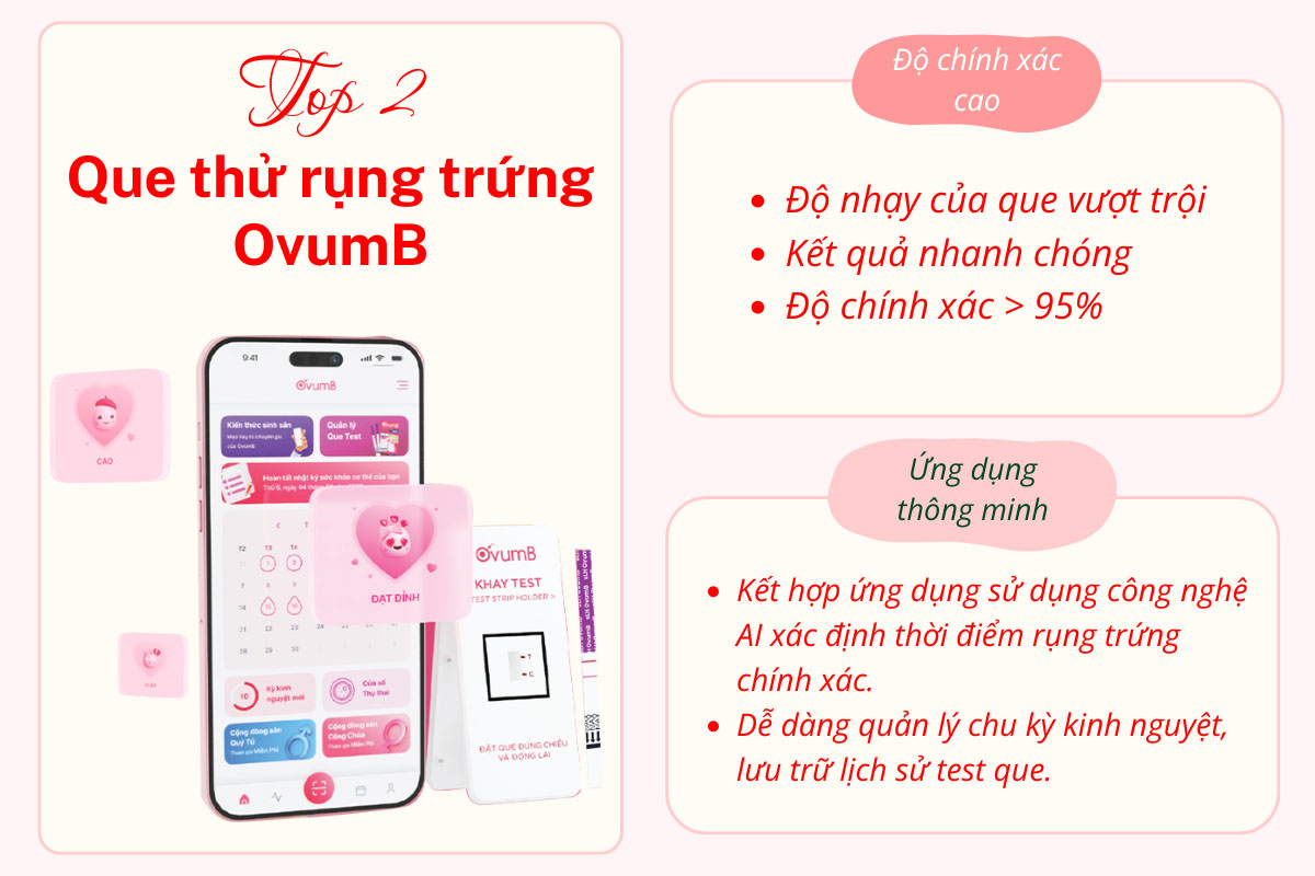 Que thử rụng trứng OvumB